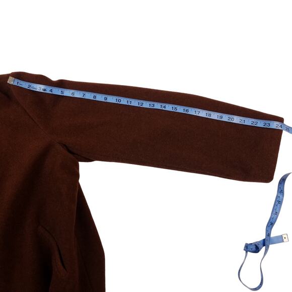 Eileen Fisher Wool Jacket Coat SZ Medium Brown Zip Front - Picture 4 of 6